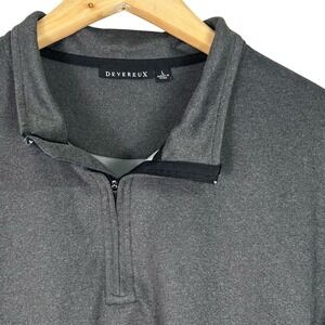 Devereux Gray Quarter Zip Pullover Soft Golf Casual Men Large Stretch Athleisure